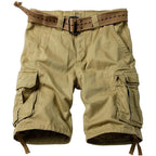 Akarmy Men'S Camo Cargo Shorts Outdoor Multi-Pocket Cotton Casual Shorts With No Belt
