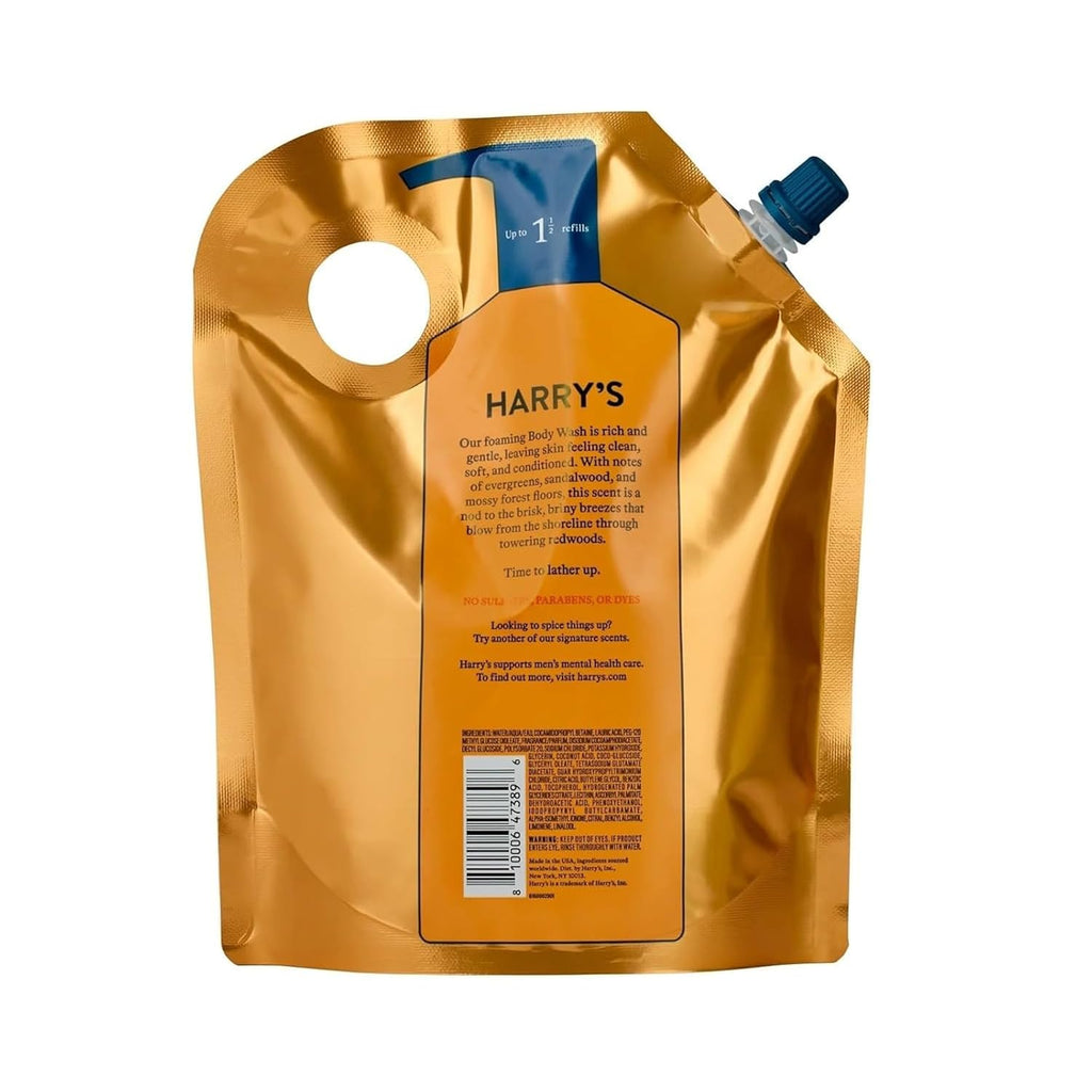 Harry'S Men'S Body Wash Refill, Redwood Scent, 36 Fl Oz