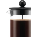 Bodum 12oz Brazil French Press Coffee Maker, High-Heat Borosilicate Glass, Black - Made in Portugal