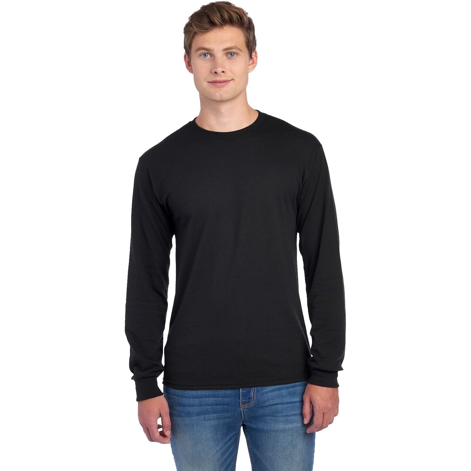 Jerzees Mens Dri-Power Cotton Blend Long Sleeve Tees, Moisture Wicking, Odor Protection, Upf 30+, Sizes S-3X