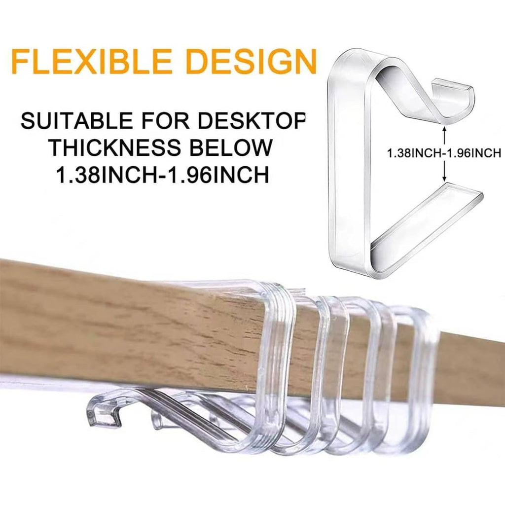 24 Pieces Transparent Clear Tablecloth Clips, Plastic Table Cloth Clips，Windproof Table Cover Holder Clamps，Table Cloth Holder for Home Wedding Party Christmas Outdoor Indoor Picnic Camping(Large)