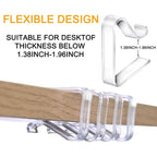 24 Pieces Transparent Clear Tablecloth Clips, Plastic Table Cloth Clips，Windproof Table Cover Holder Clamps，Table Cloth Holder for Home Wedding Party Christmas Outdoor Indoor Picnic Camping(Large)