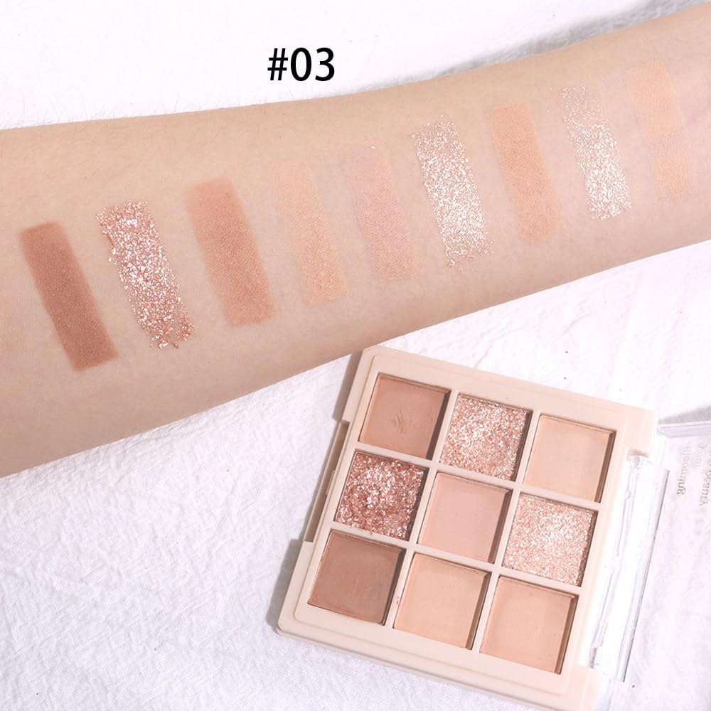 CAKAILA Nude Pink Beige Eyeshadow Palette,Natural Eye Shadow Make Up Pallets for Women,Neutral Small Cream Light Colors Eyeshadow Palette Long Lasting Naturing-Looking,Vegan