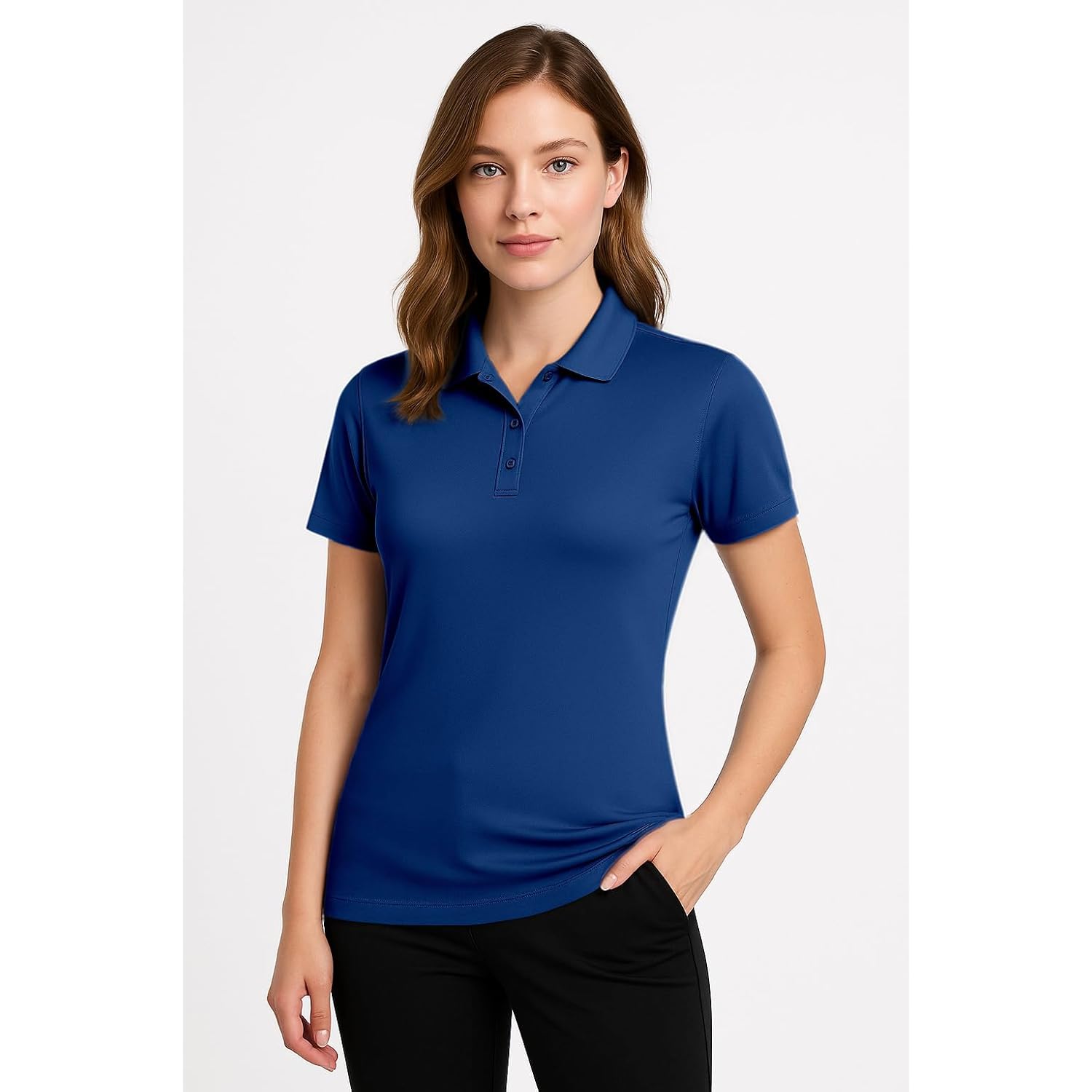 Women's Dry-Fit Golf Polo Shirts 3-Button Golf Polo's in 20 Colors XS-3XL Shirt