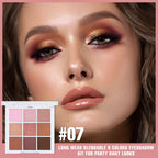 Evpct 9 Colors Nude Pink Rose Gold Smokey Glitter Eyeshadow Palette, Matte Metallic Shimmer Eye Shadow Palette Makeup For Women, Highly Pigmented Waterproof Long Wear Eyeshadow De Sombras De Ojos