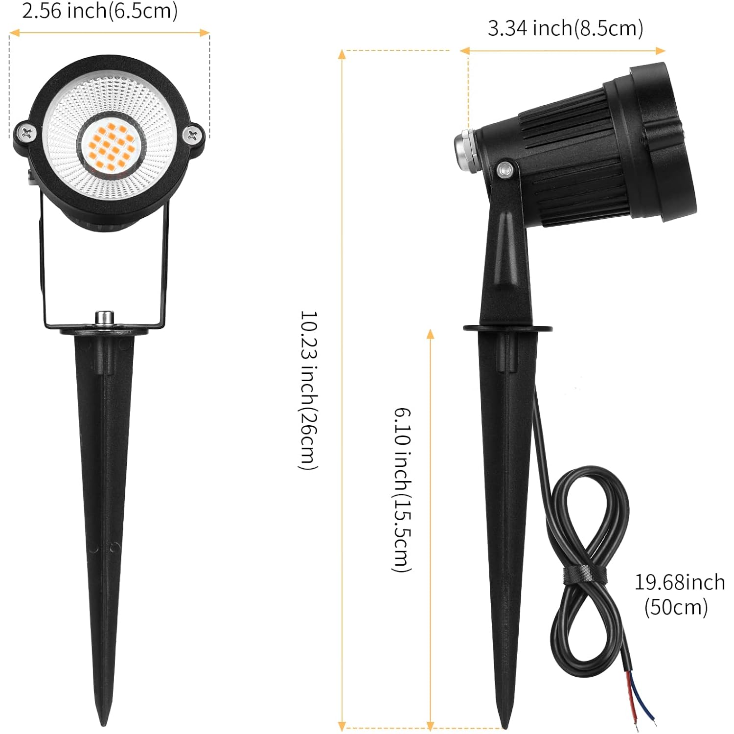 Reegold Low Voltage Landscape Lights Outdoor: 7W 700Lm Led Landscape Lighting With Connectors For Tree Garden Yard Pathway | 12V 24V Warm White 2700K Spotlights | Ip65 Waterproof | 6 Pack