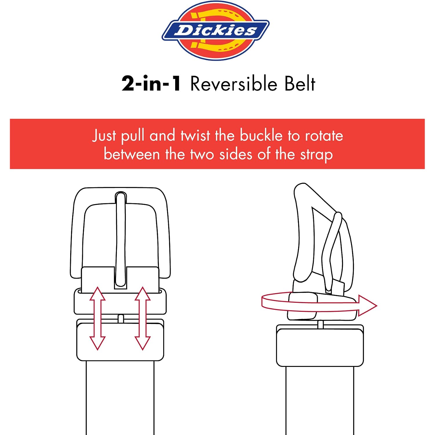 Dickies Men'S Reversible Belt