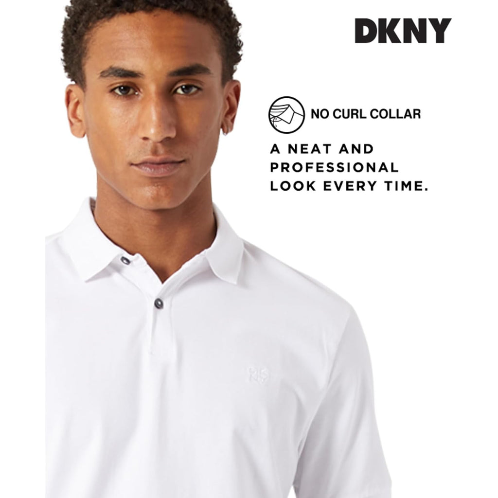 Dkny Soft Cotton Polo Shirts For Men - Modern Fit, Quick Dry, Casual Mens Polo Shirts Short Sleeve