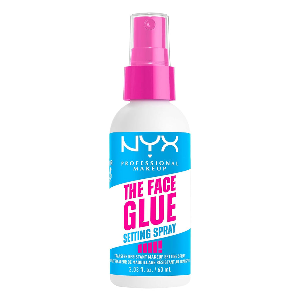Nyx Professional Makeup The Face Glue Setting Spray, Transfer-Resistant Waterproof Setting Spray, Up To 24Hr Make Up Wear