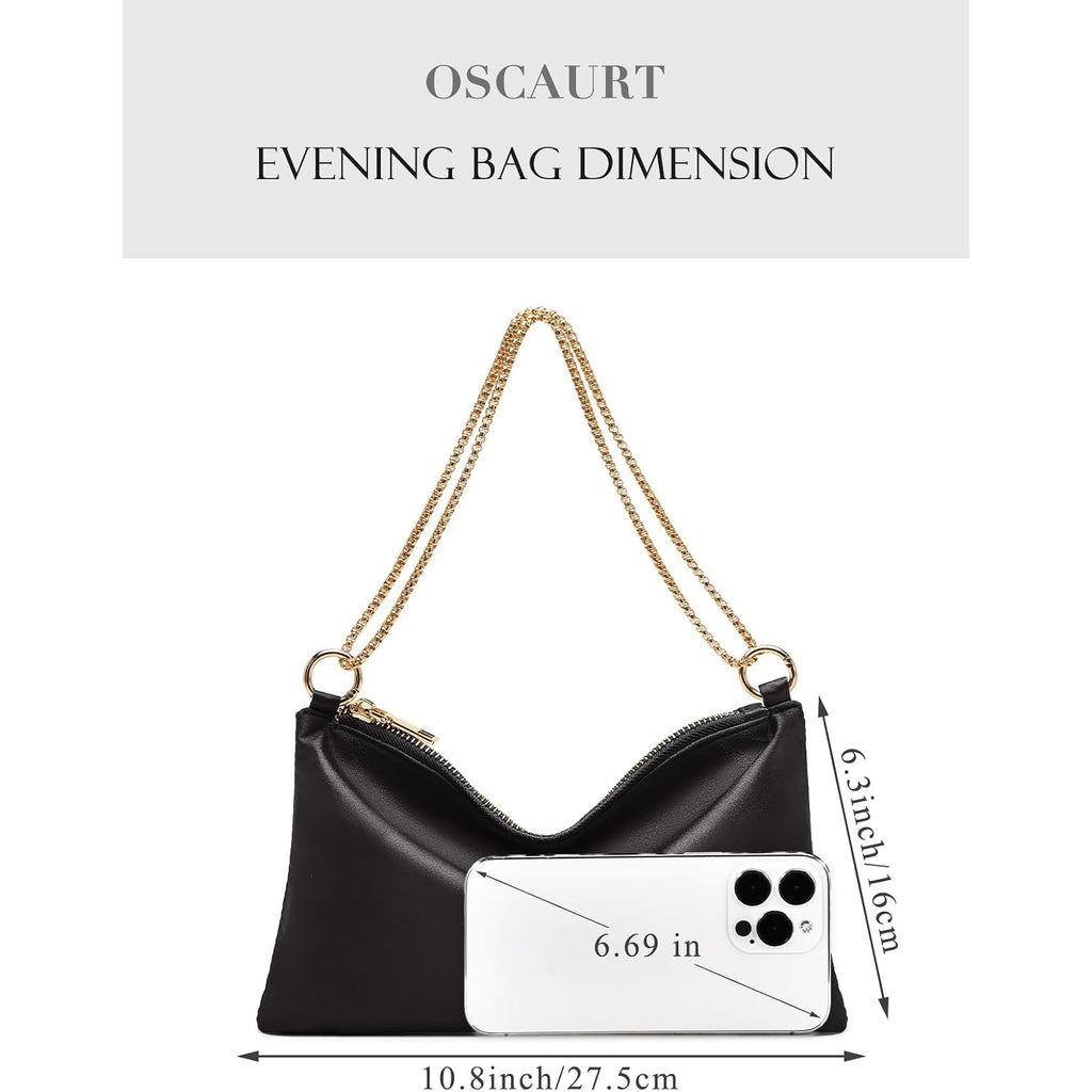 Women'S Evening Handbag Satin Shoulder Bag Purse For Prom Engagement Cocktail Party Wedding