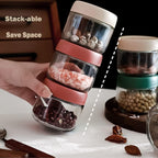 3Pack Overnight Oats Containers With Lids,10Oz Glass Jar With Scew Lid,Salad Dressing Fruit Veggies Sauce Snacks Meal Prep Food Containers,Spice Jars,Wide Mouth Storage Containers