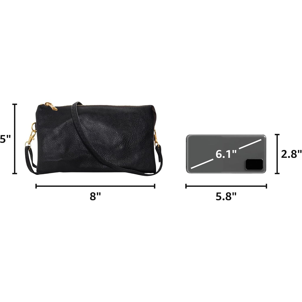 Humble Chic Ny Vegan Leather Wristlet Purse For Women - Small Clutch Purse With Shoulder And Wrist Straps