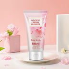 Bath And Body Gift Set For Women And Girls, 4Pc Travel Size Self Care Spa Kit With Body Scrub, Shower Gel, Body Lotion & Mist, Japanese Cherry Blossom Floral Scent, Gift For Teens Mom Bride