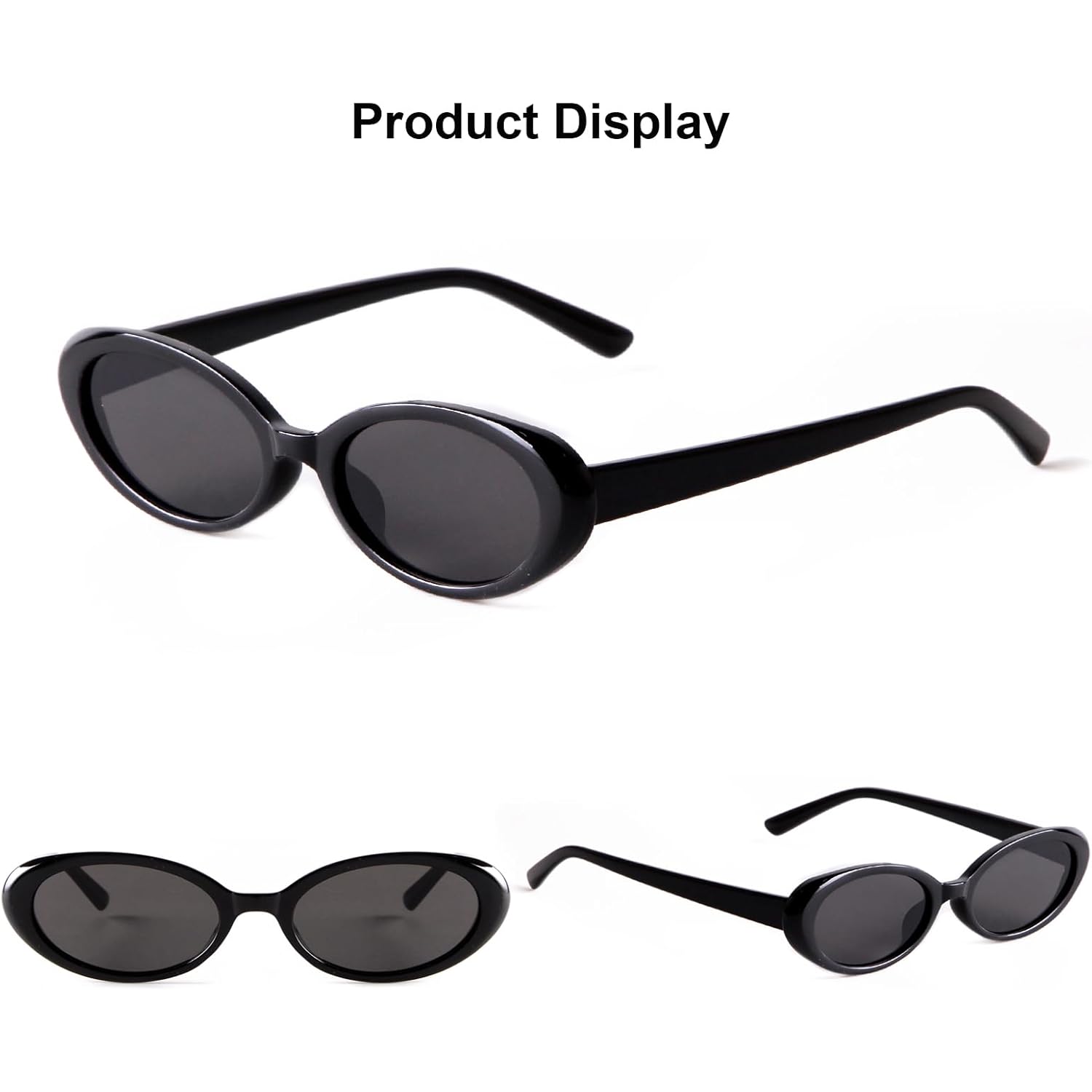 90s Sunglasses for Women Men Retro Small Oval Sunglasses