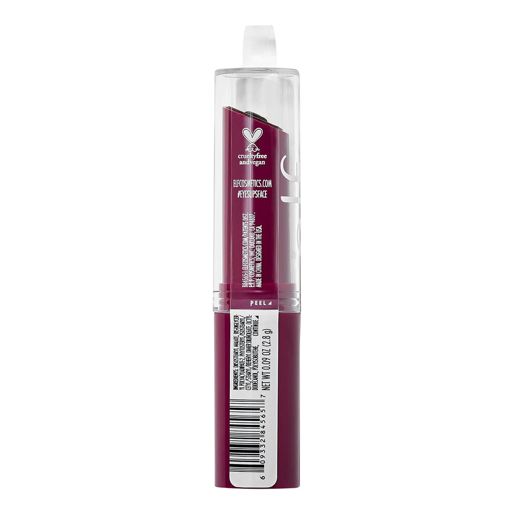 E.L.F. Hydrating Core Lip Shine With Shea Butter & Vitamin E, Tinted Lip Balm For A Smooth, Glossy Finish & Long-Lasting Moisture, Ecstatic Deep Berry
