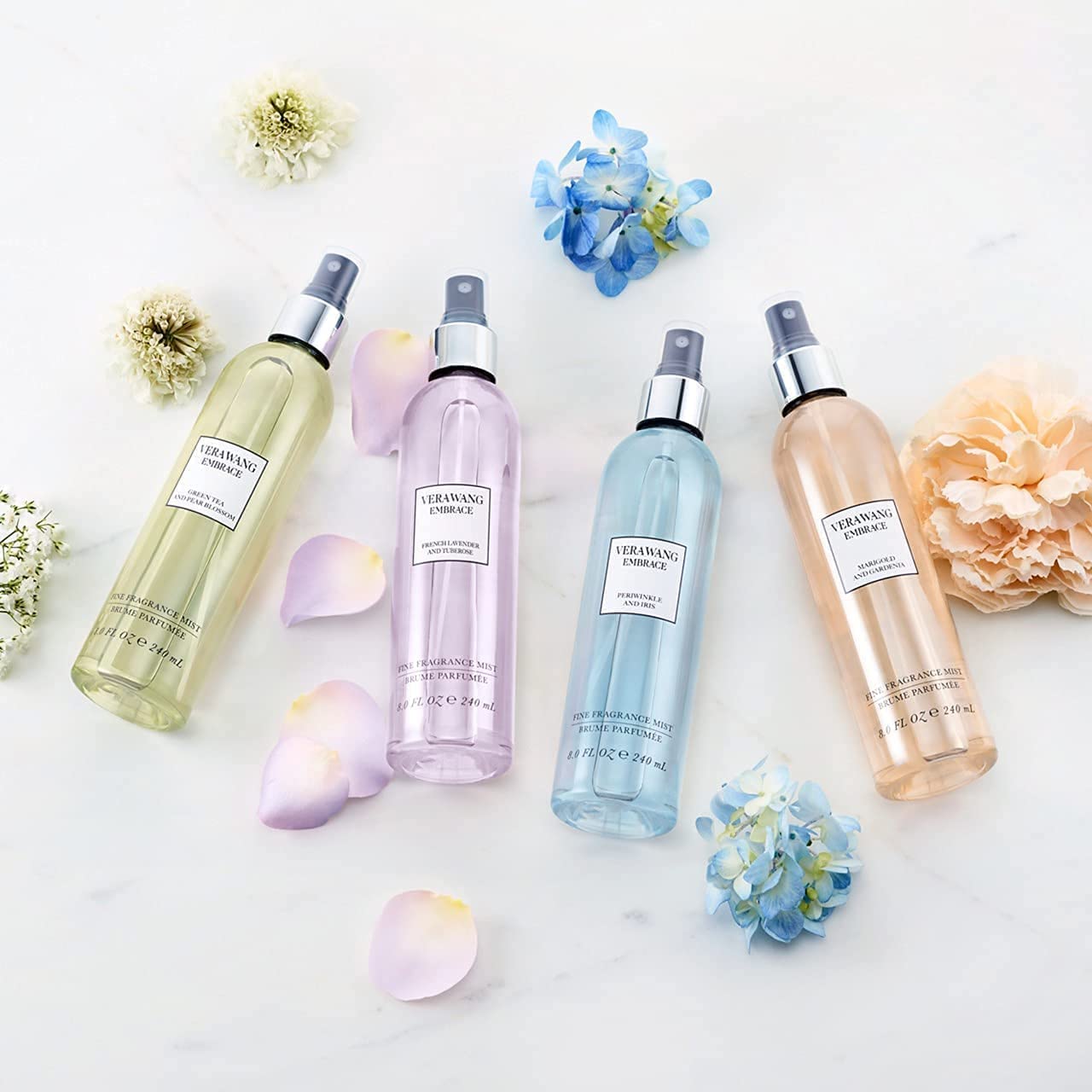 Vera Wang Embrace Green Tea and Pear Blossom Body Mist 8.1 fl oz (Pack of 1), Notes of Earthiness, Peony, and Sandalwood, Women's Fragrance, Long Lasting, Everyday Fragrance