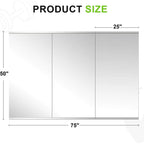 Fictor Home Gym Mirror For Wall, 50"X25"X3 Pcs Workout Mirrors For Home Gym | Shatterproof Tempered Glass, Frameless Full Length Body Mirror For Garage, Dance Studio, Yoga Room, Bedroom