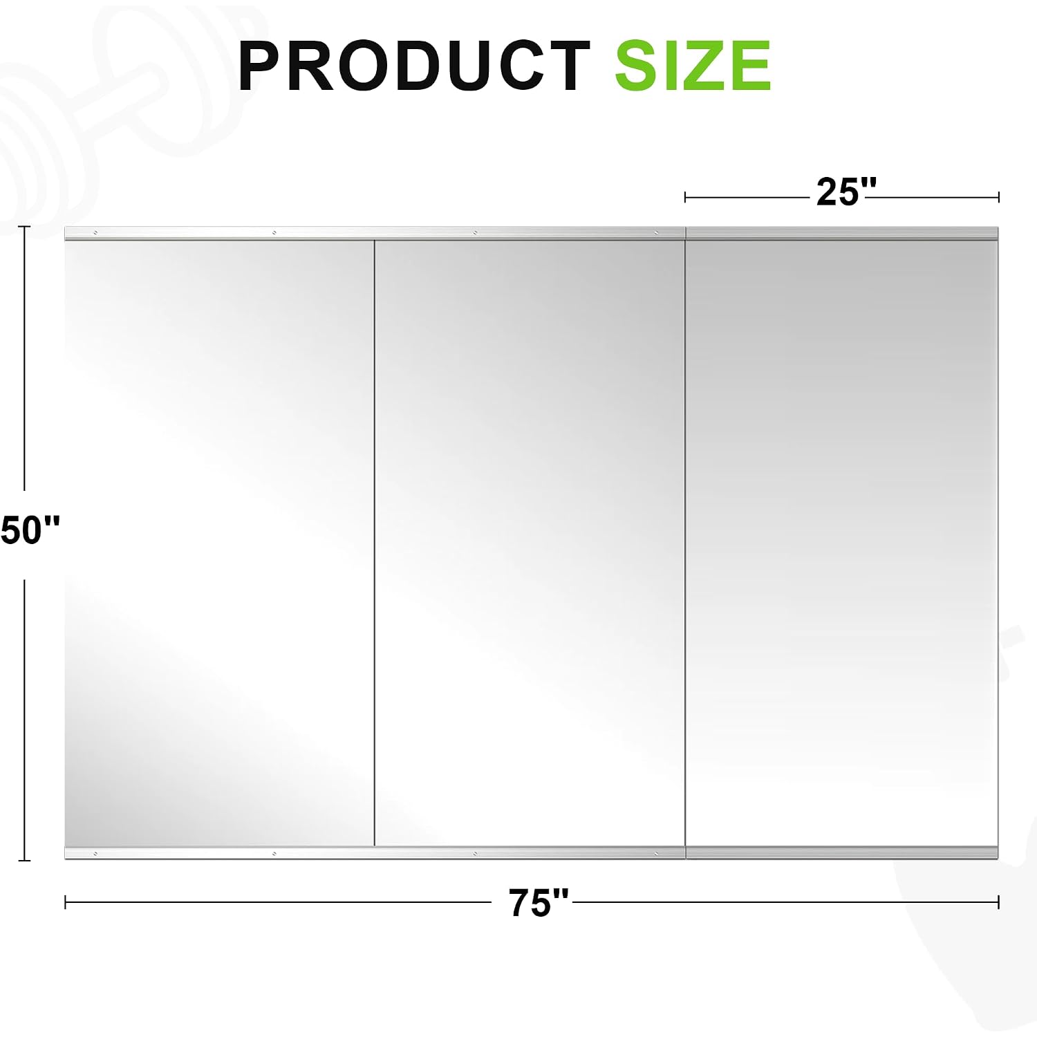 Fictor Home Gym Mirror For Wall, 50"X25"X3 Pcs Workout Mirrors For Home Gym | Shatterproof Tempered Glass, Frameless Full Length Body Mirror For Garage, Dance Studio, Yoga Room, Bedroom