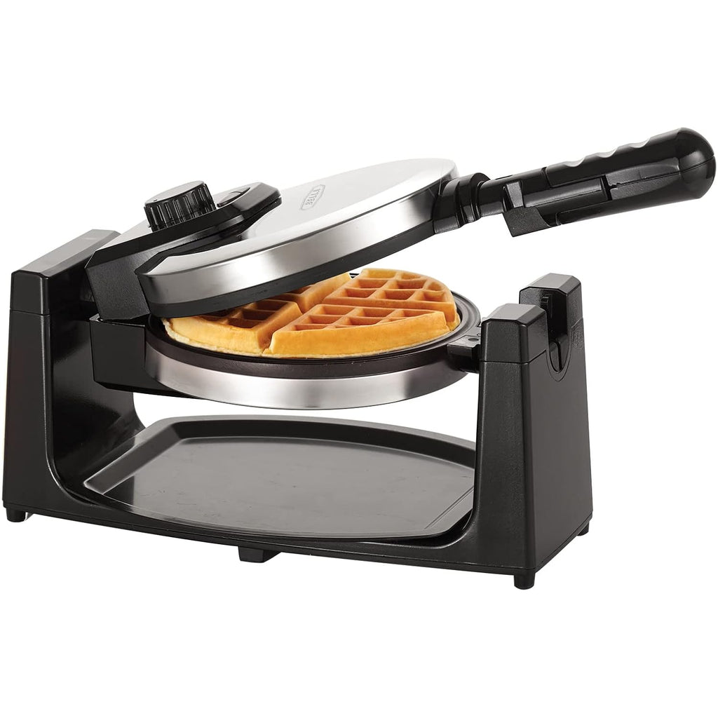 Bella Classic Rotating Belgian Waffle Maker With Nonstick Plates, Removable Drip Tray, Adjustable Browning Control And Cool Touch Handles, Stainless Steel