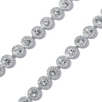 ZOEY Angelic Crystal Necklace - 18K Plated 38-40.5cm Adjustable Chain, 18.5-21cm Extendable Bracelet, Elegant Around Crystal Jewelry