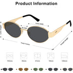 SOJOS Retro Oval Sunglasses for Women Trendy Classic Shades UV400 Protection SJ1256