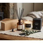 Flower Reed Diffuser Set Eucalyptus & Lavender Scent For Room Bathroom Accessories Shelf Decor & Air Fresheners, Sticks Defusers With 4.0 Fl Oz Essential Oils, Home Fragrance Office Gift