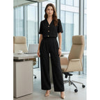 Blouses for Women Dressy Casual Summer Short Sleeve Button Down Shirts Business Work Tops