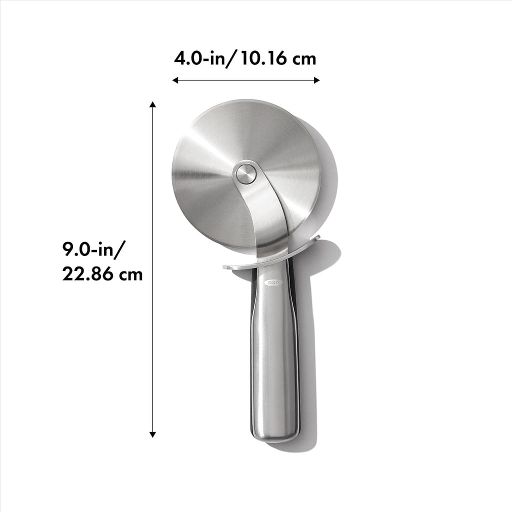 Oxo Steel 4" Pizza Wheel | Large 10Cm Diameter Stainless Steel Wheel That Can Cut Thin Or Thick Pasta