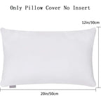 Thmyo 4-Pack 100% Cotton Lumbar Comfortable Solid Decorative Throw Pillow Case Rectangle Cushion Cover Diy Throw Pillowcase For Sofa Bed(Only Covers,Not Pillow Shams)(12X20Inch/30X50Cm,White)