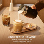 Nespresso Vertuo Pop+ Coffee And Espresso Machine By De'Longhi With Aeroccino Milk Frother, Liquorice Black