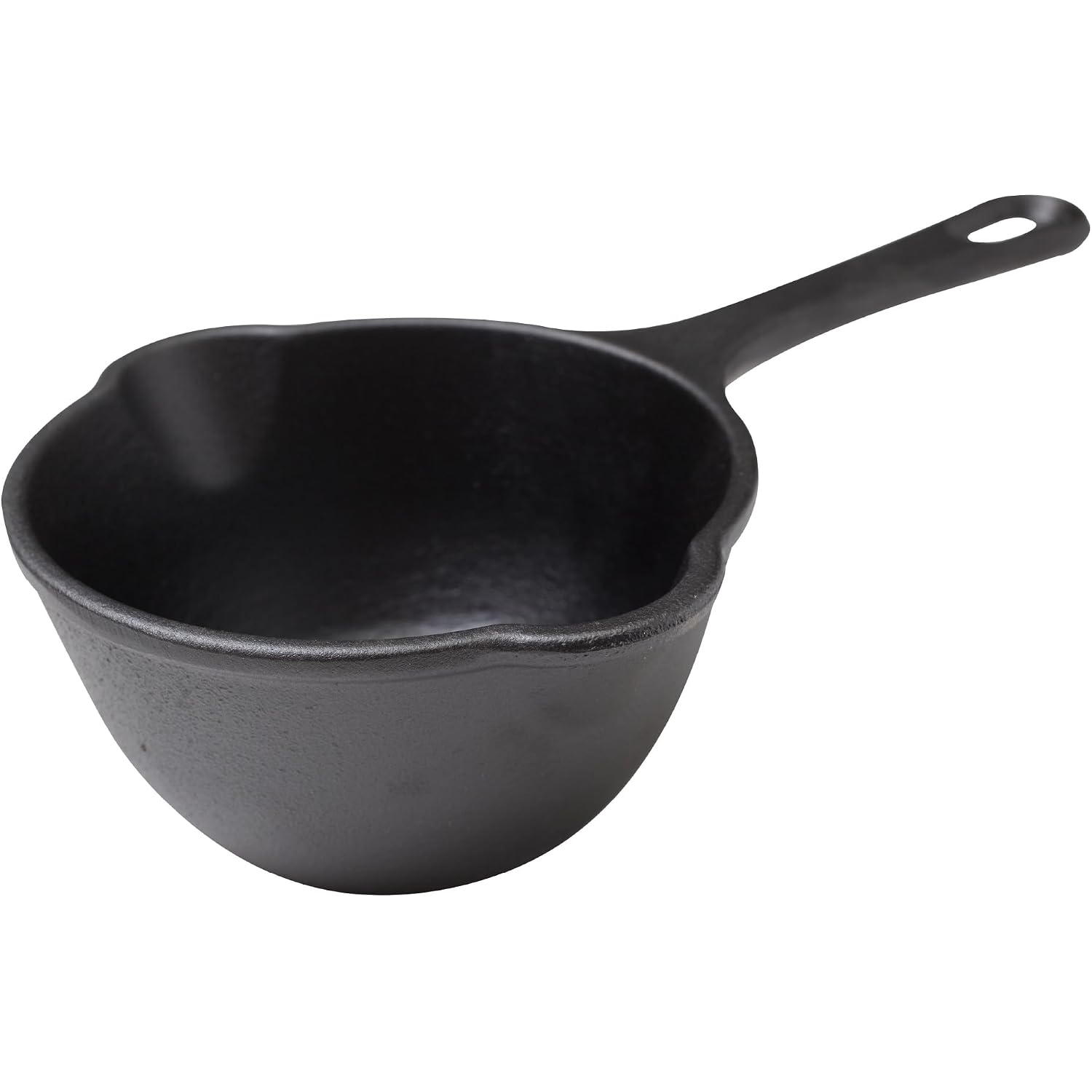 Victoria 0.5-Quart Cast Iron Saucepan, Small Cast Iron Melting Pot Seasoned With Flaxseed Oil, Made In Colombia, Black