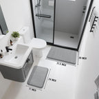 Yimobra Memory Foam Bathroom Rugs Sets 2 Piece - Super Soft Absorbent Quick Dry Bath Mat Set, Machine Washable Non Slip Floor Carpet for Tub Shower & Single Sink (17x24 & 31.5x20 Inch, Gray)