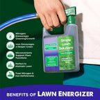 Commercial Grade Lawn Fertilizer With Iron- Liquid Fertilizer Spray- Nitrogen And Iron For Deeper Green Turf- Any Grass Type - Simple Lawn Solutions - Lawn Energizer - 32 Ounce