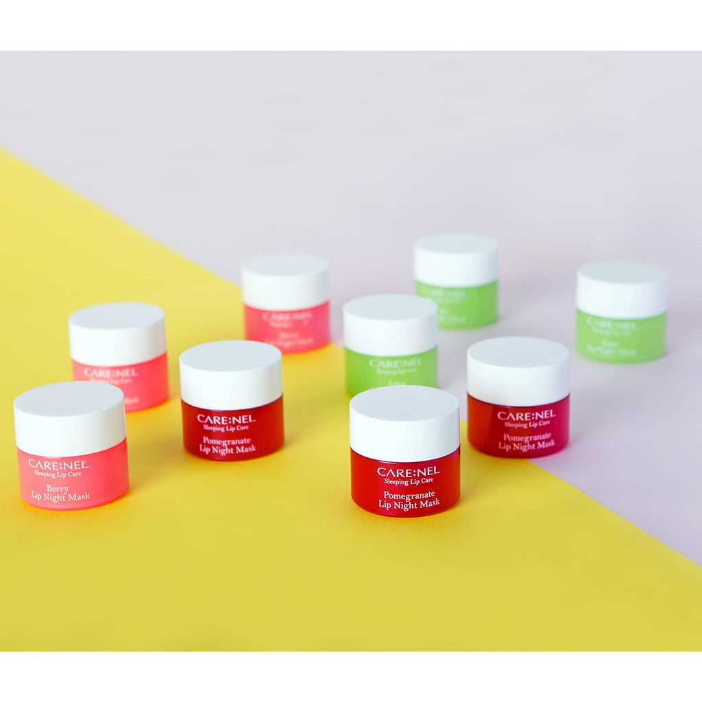 Lip Mask Overnight 5G 3Set (Berry+Lime+Pomegranate) Korean Beauty Intensive Treatments Balm, Nourish, Hydrate, Scrubs Exfoliator
