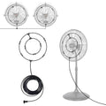 Fan Misting Kit For Outside Patio 35Ft, Outdoor Fan Misters For Cooling System, Double-Loop Water Mist For Backyard, Porch, Umbrella,Deck,Canopy,Pergola,Pool. Yard Bbq Accessories, Party Supplies