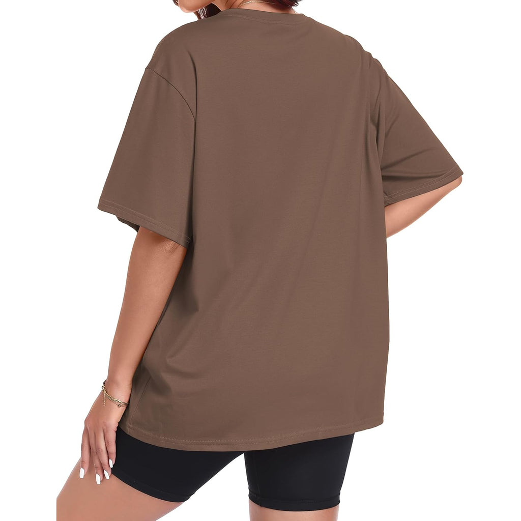 Oversized Tshirts for Women V Neck Summer Graphic Tees Casual Short Sleeve Loose Tops 2026