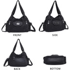 Angel Kiss Purses For Women, Large Shoulder Bag Hobo Tote Purse Mutipocket Faux Leather Satchel Hobo Purse