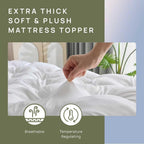 SHOUREN 5 Inch Memory Foam Mattress Topper Queen for Back Pain Relief, Extra Thick Gel Memory Foam Bed Topper, Soft Fluffy Supportive Pressure Relief Mattress Pad, 80"x60"