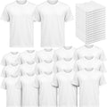 15 Pcs Unisex Sublimation T Shirt Bulk, S To Xxl Blank Crew Neck Polyester Short Sleeve For Diy Heat Transfer