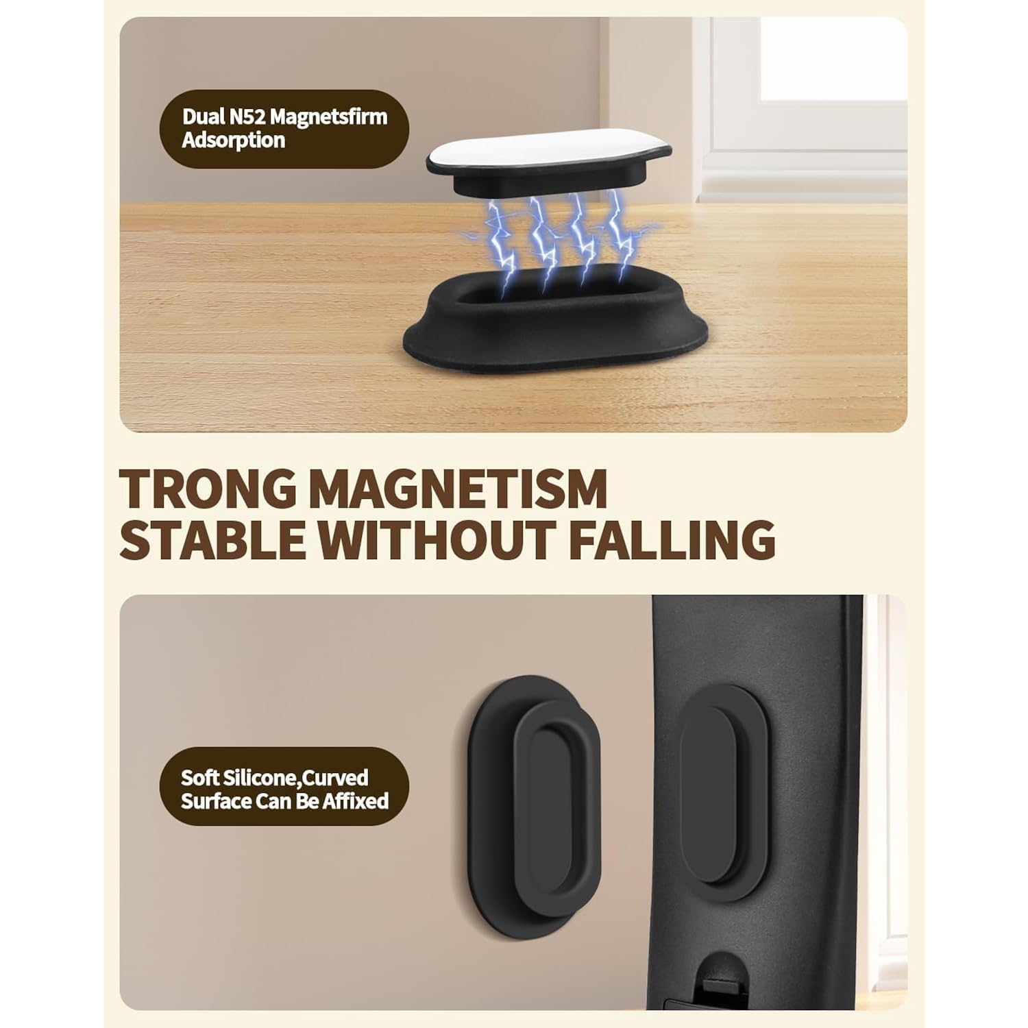 6 Pack Magnetic Remote Control Holder – Upgraded Silicone Magnetic Wall Mount For Tv, Fan & Air Conditioner Remotes – Self-Adhesive, No-Drill Remote Control Holder Wall Mount
