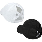 Womens Criss Cross Ponytail Hat Quick Drying Baseball Cap Sun Hats Uv Protection Sport Cap