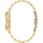 Bulova Ladies' Crystal Octava Gold Stainless Steel 3-Hand Quartz Watch, Crystal Bezel And Dial Style: 98L302