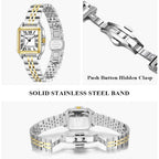 Szaikyri Classic Square Watches For Women With Roman Numerals Ladies Casual Dress Watch