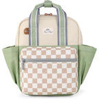Itzy Ritzy Toddler Backpack - Daycare Bag - Features Adjustable Shoulder Straps, 2 Side Pockets & Spacious Interior With Wipeable Fabric Lining & Name Label, Checkerboard Backpack