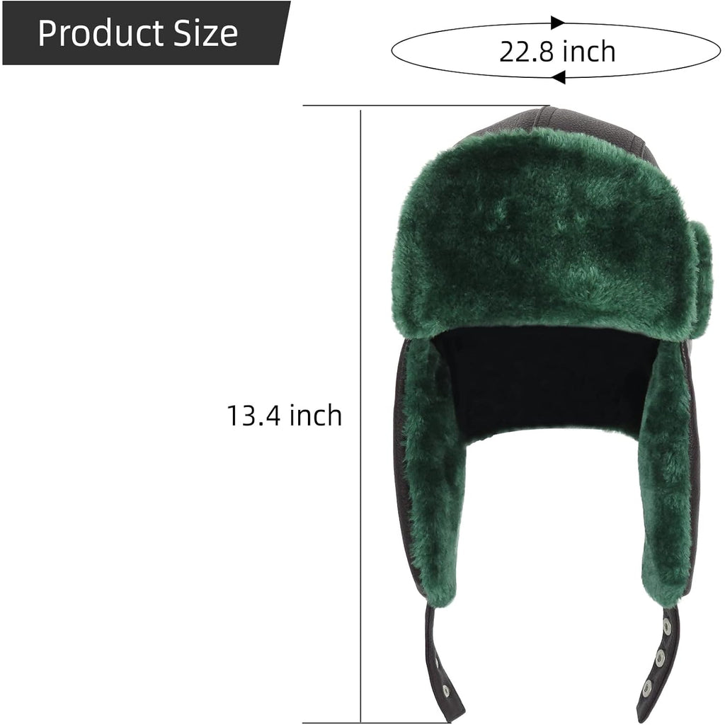 Cousin Trapper Hat Eddie Winter Hats for Men Women Hunting Ski Hat with Ear Flap National Lampoon's Christmas Vacation Trapper Faux Fux Hat Black
