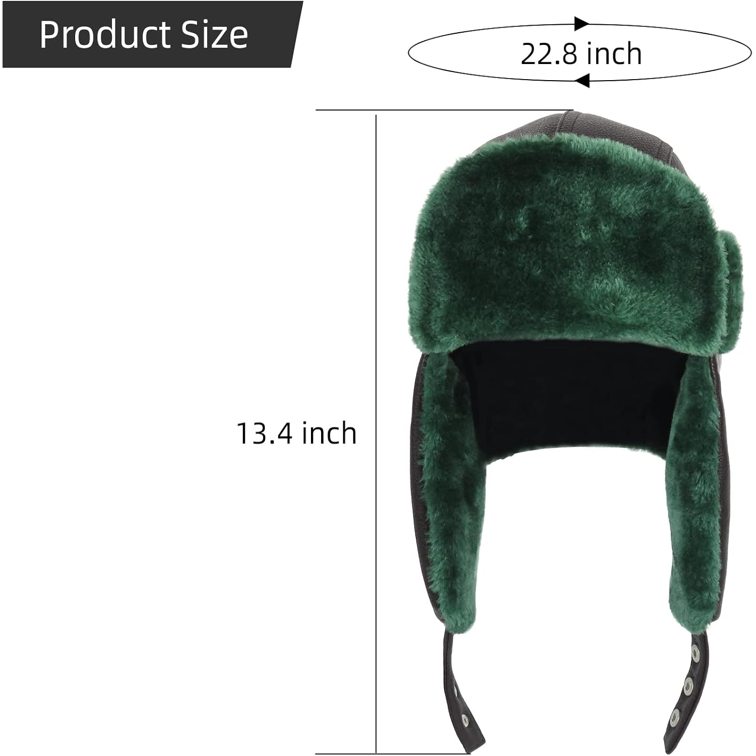 Cousin Trapper Hat Eddie Winter Hats for Men Women Hunting Ski Hat with Ear Flap National Lampoon's Christmas Vacation Trapper Faux Fux Hat Black