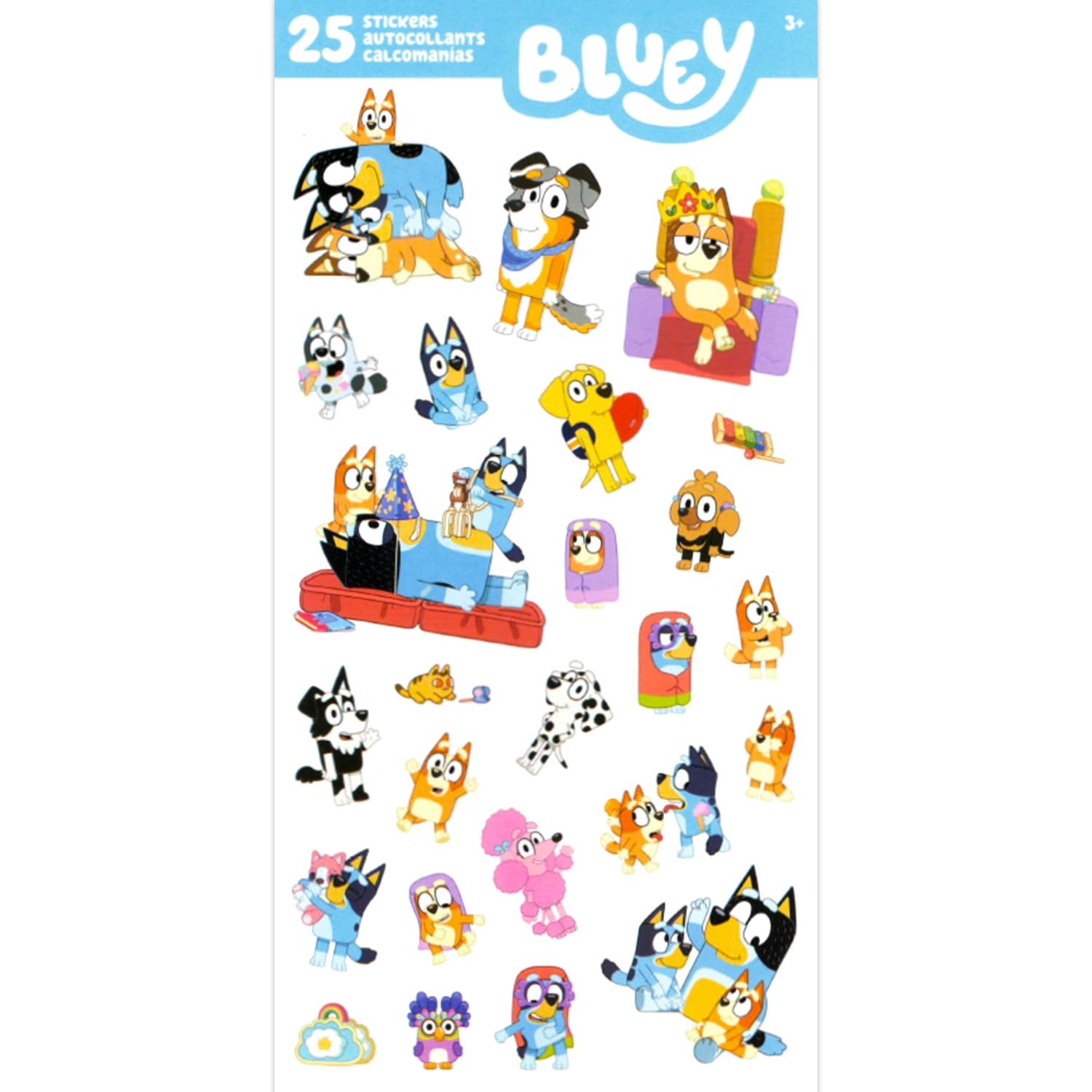Bluey Lip Gloss Bundle for Girls – 6 Pack of Glosses for Lips in Assorted Flavors Plus Stickers, More | Bluey Party Favors for Kids | Bluey Lip Gloss