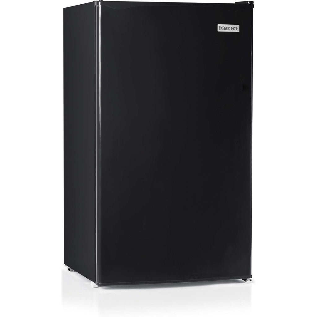 Igloo 3.2 Cu.Ft. Mini Fridge With Freezer - Single Door Compact Refrigerator With Glass Shelves For Homes, Dorms & Offices- Keep Snacks, Drinks & Frozen Foods Cool With Temperature Control Mini Fridge