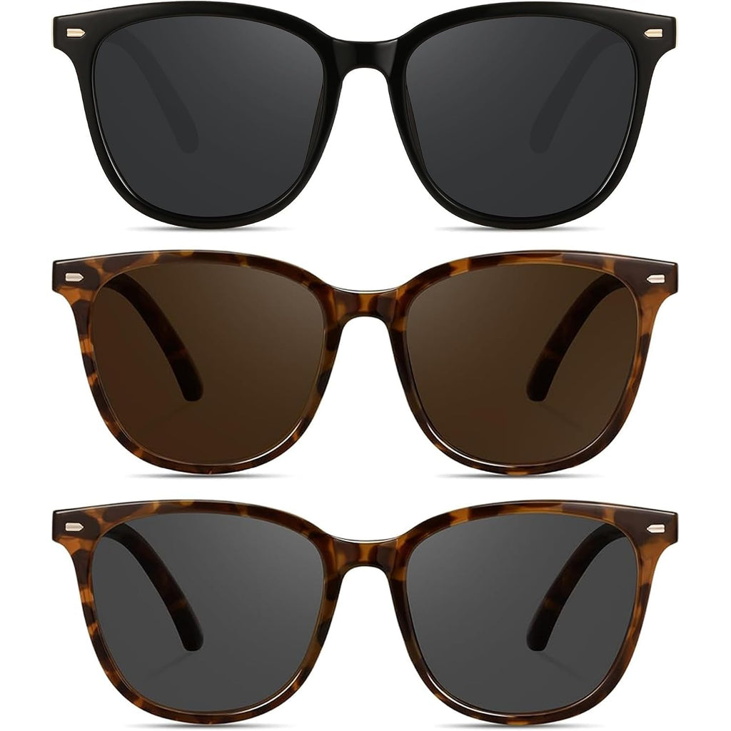 Retro Polarized Sunglasses For Women Men Big Frame Vintage Style Trendy Shade Uv400 Protection Lens Sun Glasses