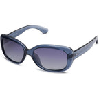 SOJOS Vintage Square Sunglasses for Women Polarized UV Protection Havana Frame SJ2111 Transparent Blue